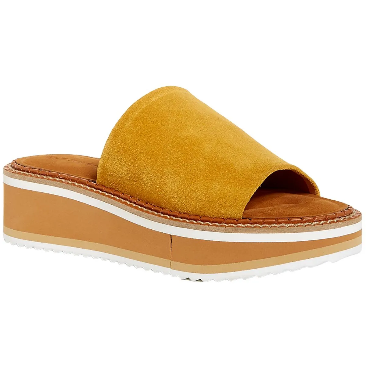 Clergerie Paris Womens Fast Leather Slip On Slide Sandals